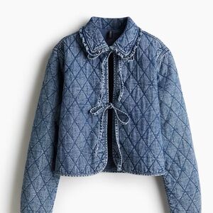 H&M Blue Quilted Jean Jacket